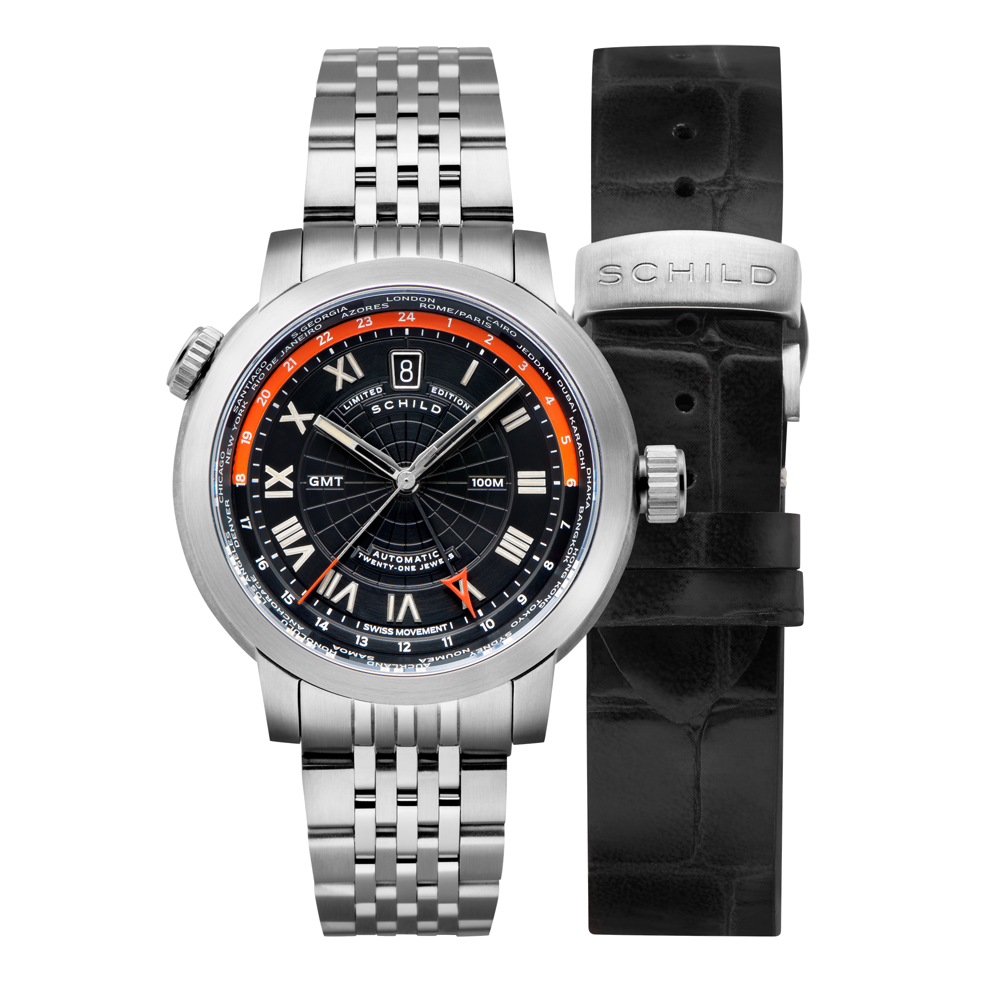 Jet Black | Heinrich Swiss Gmt – Schild 1896 Jet Black | Heinrich Swiss Gmt – Schild 1896
