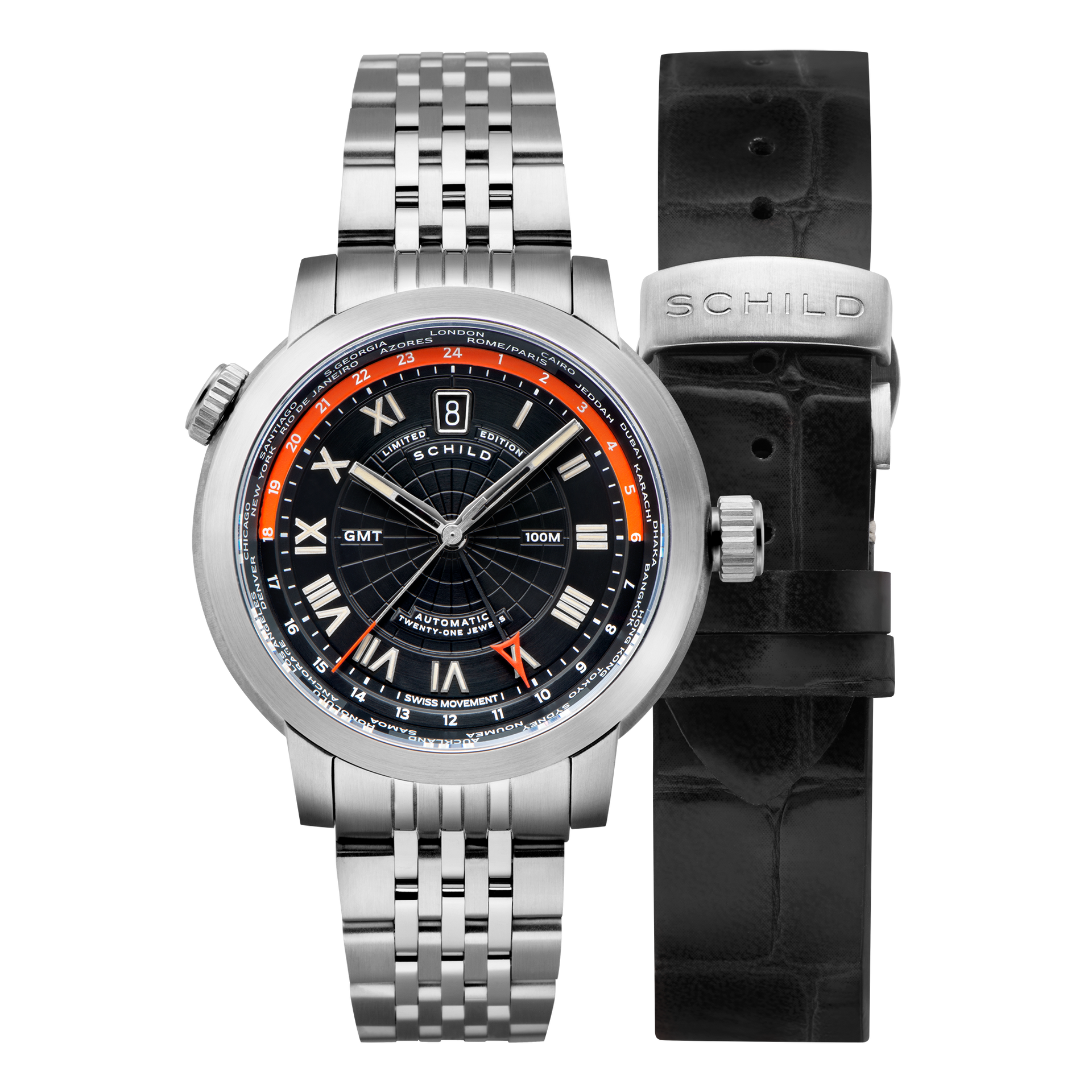 Jet Black | Heinrich Swiss Gmt – Schild 1896 Jet Black | Heinrich Swiss Gmt – Schild 1896