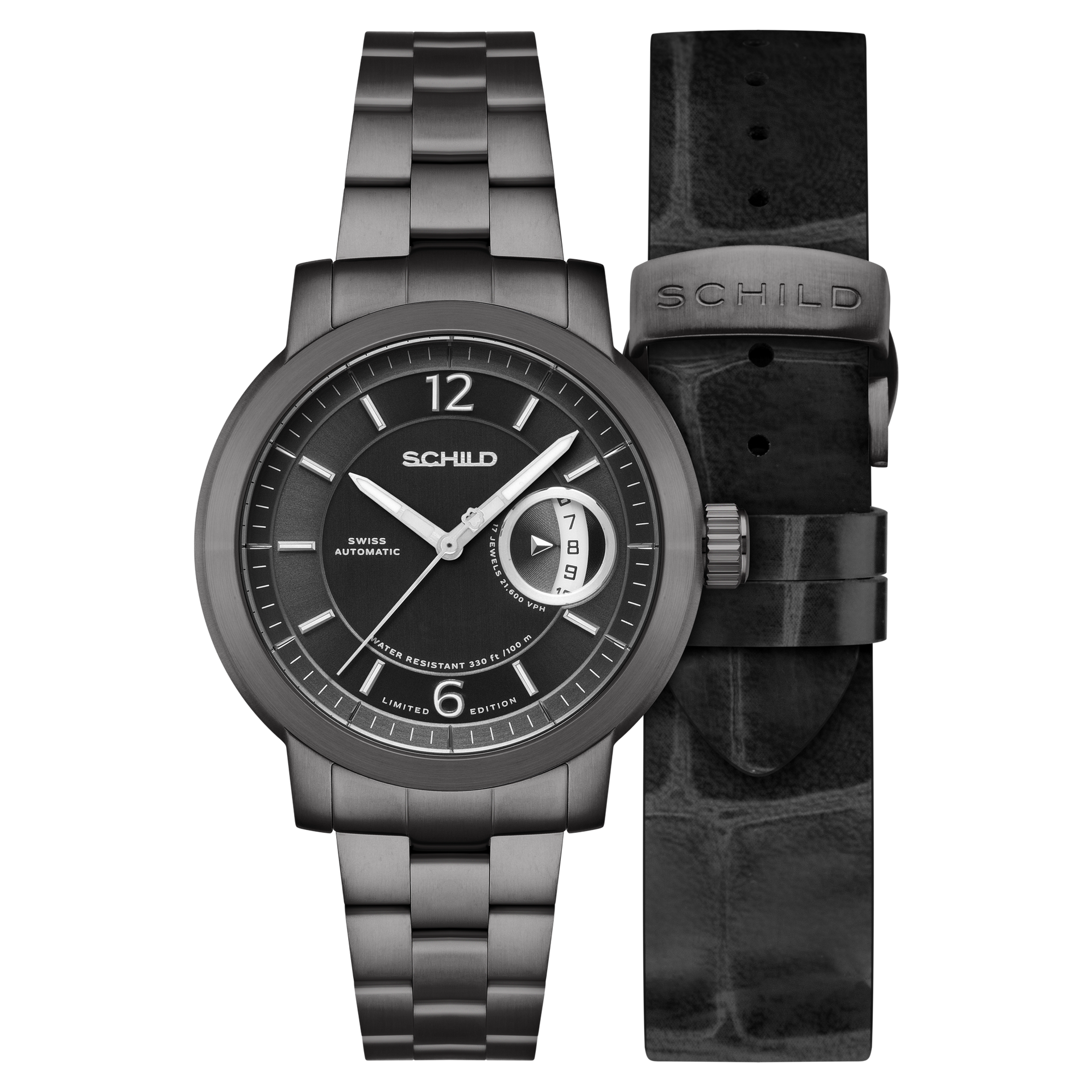 Two Tone Gold | Barallier Sun Moon Dual Time Automatic