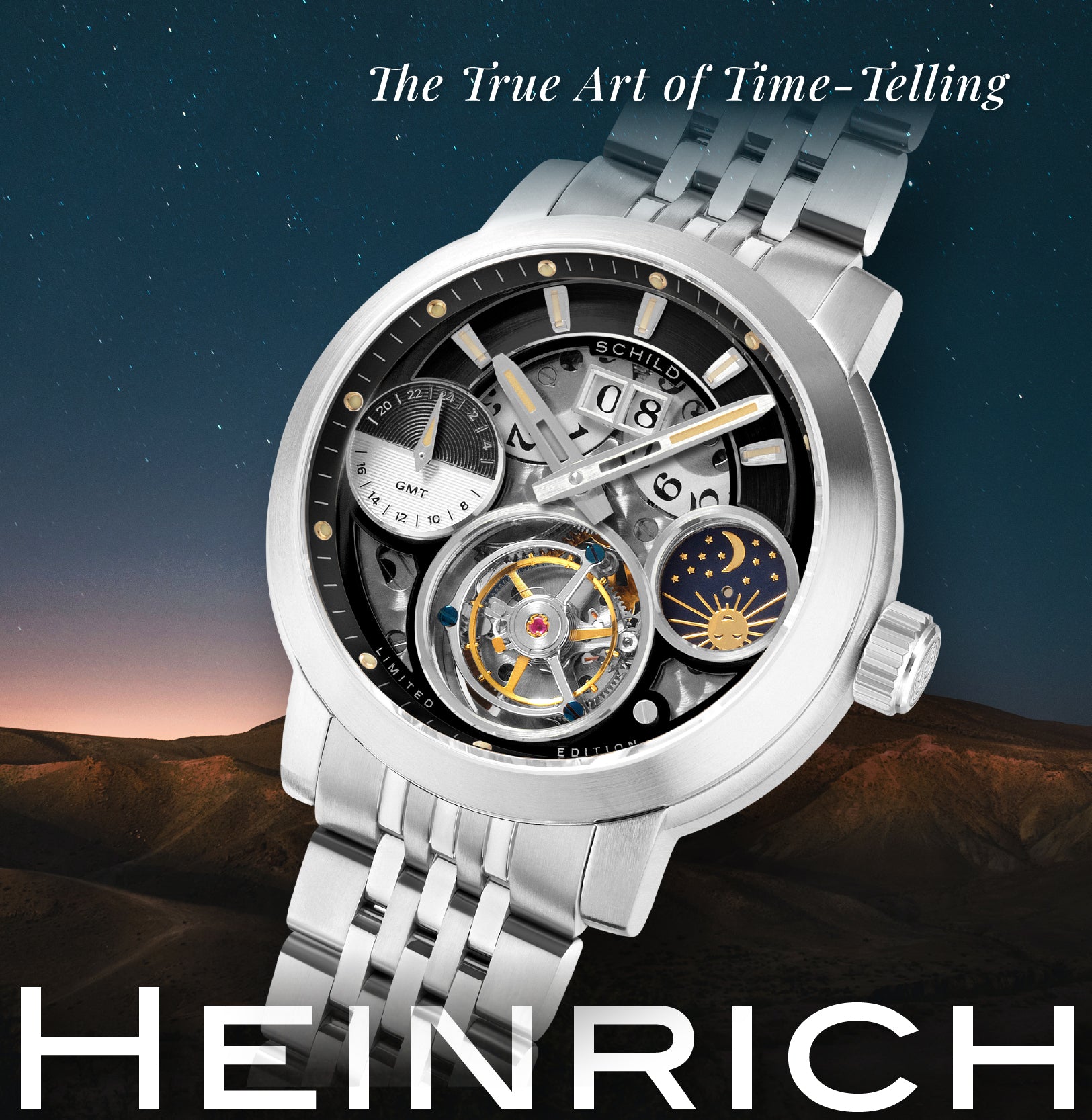 Raven Black | Heinrich GMT Moonphase Tourbillon Limited Edition